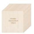 Wood Square 4x4cm Blank Wood Sheet for Crafts, Thin Unfinished Wood Squares for Wood Burning Painting Staining Wood Engrav